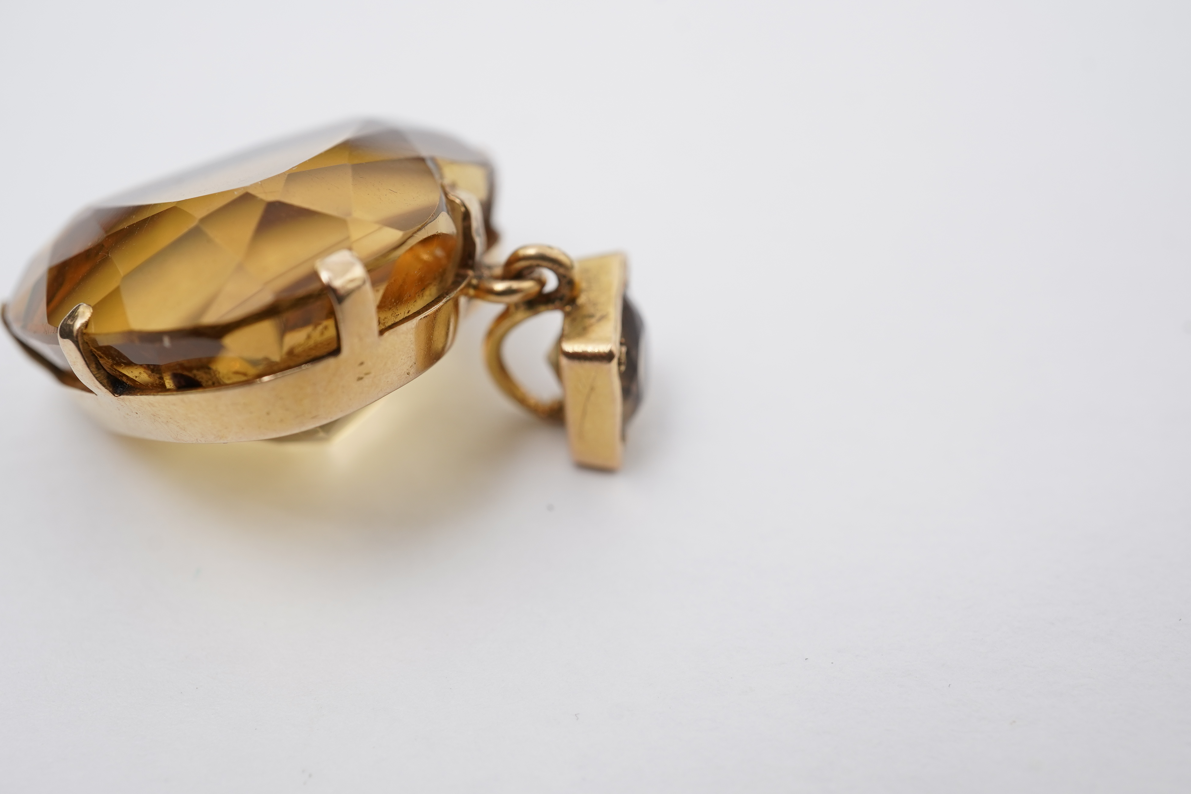 A late Victorian citrine pendant, circa 1900